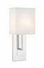 Crystorama Brent 1 Light Polished Nickel Sconce