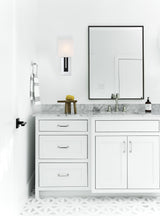 Crystorama Brent 1 Light Polished Nickel + Black Forged Sconce