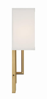 Crystorama Brent 1 Light Vibrant Gold Sconce