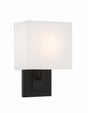 Crystorama Brent 1 Light Black Forged Sconce