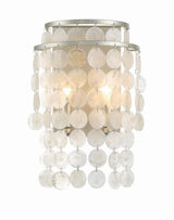 Crystorama Brielle 2 Light Antique Silver Sconce