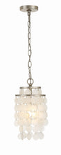 Crystorama Brielle 1 Light Antique Silver Mini Pendant