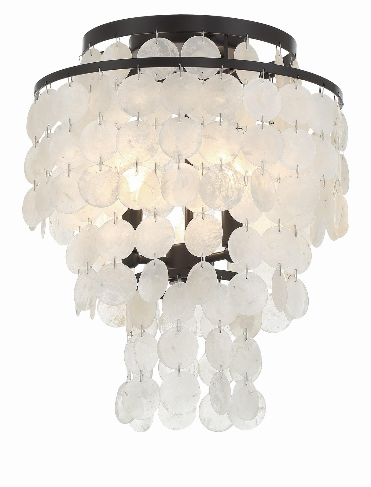 Crystorama Brielle 3 Light Dark Bronze Flush Mount