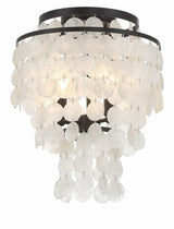 Crystorama Brielle 3 Light Dark Bronze Flush Mount