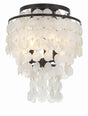Crystorama Brielle 3 Light Dark Bronze Flush Mount