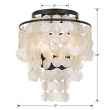 Crystorama Brielle 3 Light Dark Bronze Flush Mount