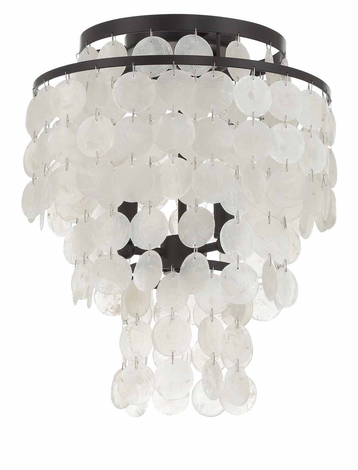 Crystorama Brielle 3 Light Dark Bronze Flush Mount