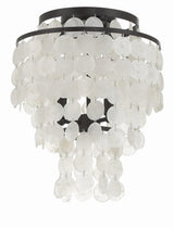Crystorama Brielle 3 Light Dark Bronze Flush Mount