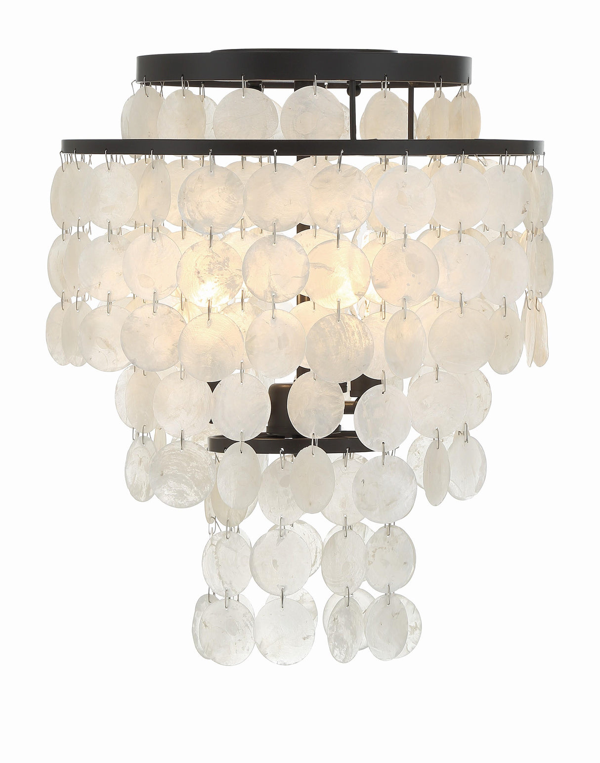 Crystorama Brielle 3 Light Dark Bronze Flush Mount