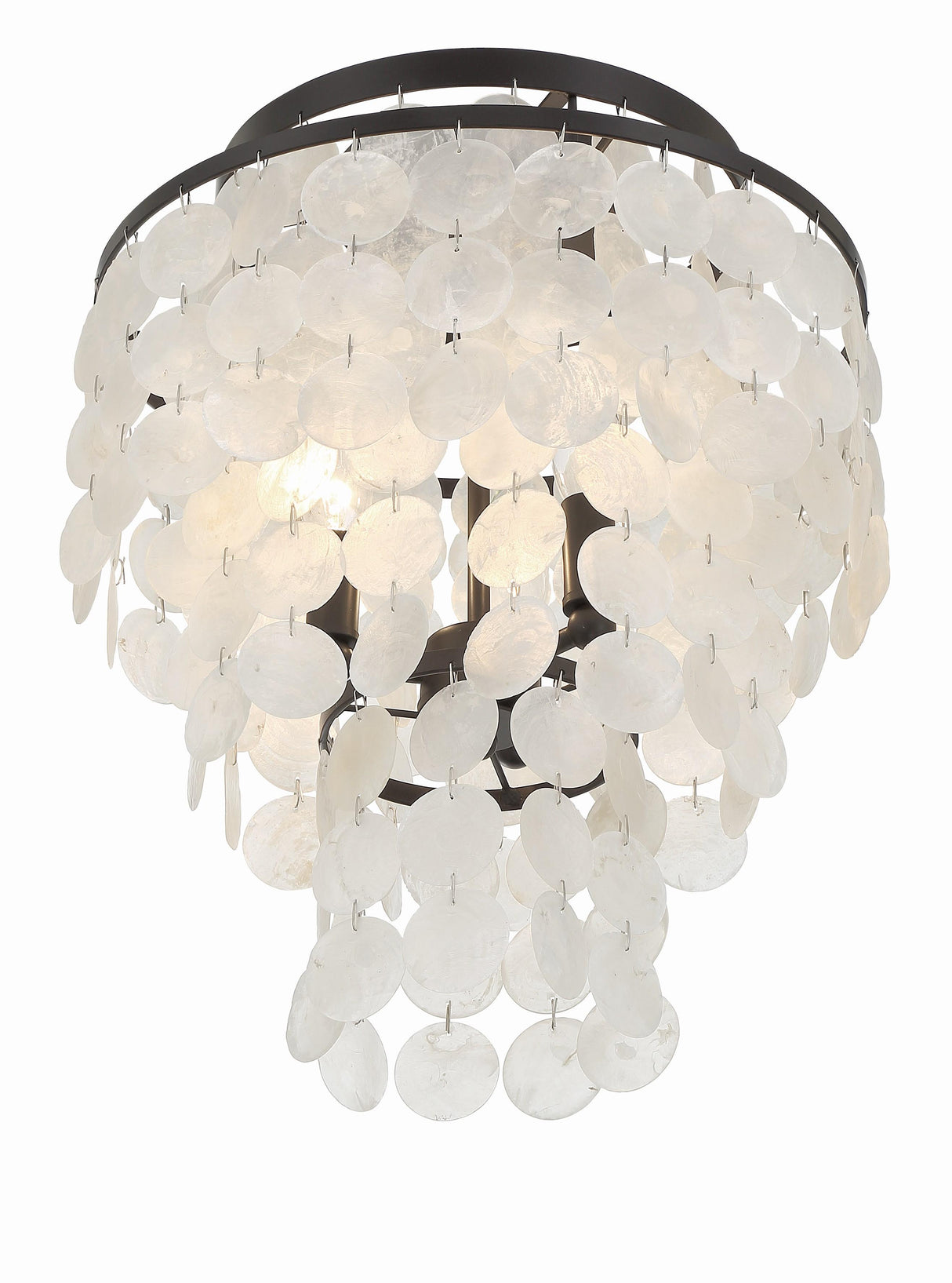 Crystorama Brielle 3 Light Dark Bronze Flush Mount