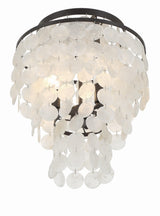 Crystorama Brielle 3 Light Dark Bronze Flush Mount