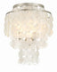 Crystorama Brielle 3 Light Antique Silver Flush Mount