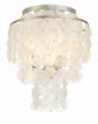 Crystorama Brielle 3 Light Antique Silver Flush Mount