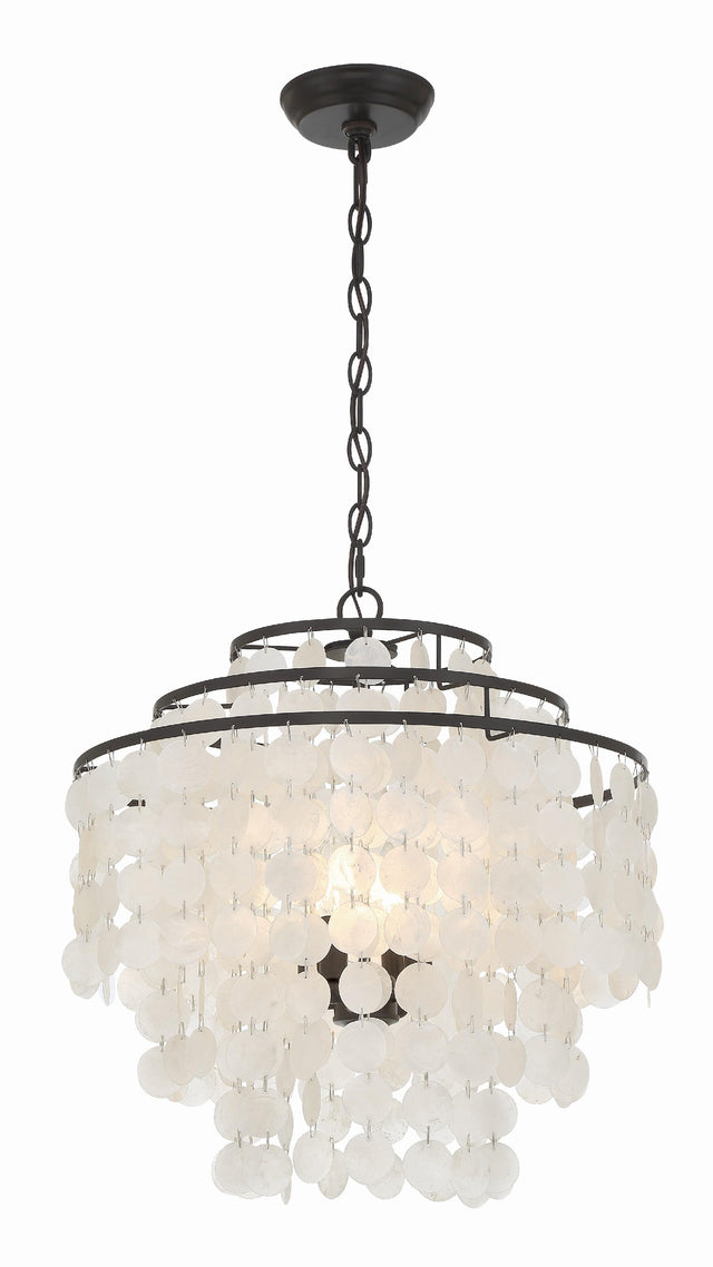 Crystorama Brielle 4 Light Dark Bronze Chandelier