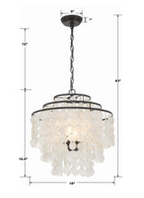 Crystorama Brielle 4 Light Dark Bronze Chandelier