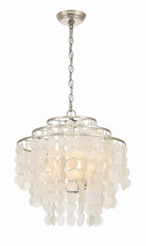 Crystorama Brielle 4 Light Antique Silver Chandelier