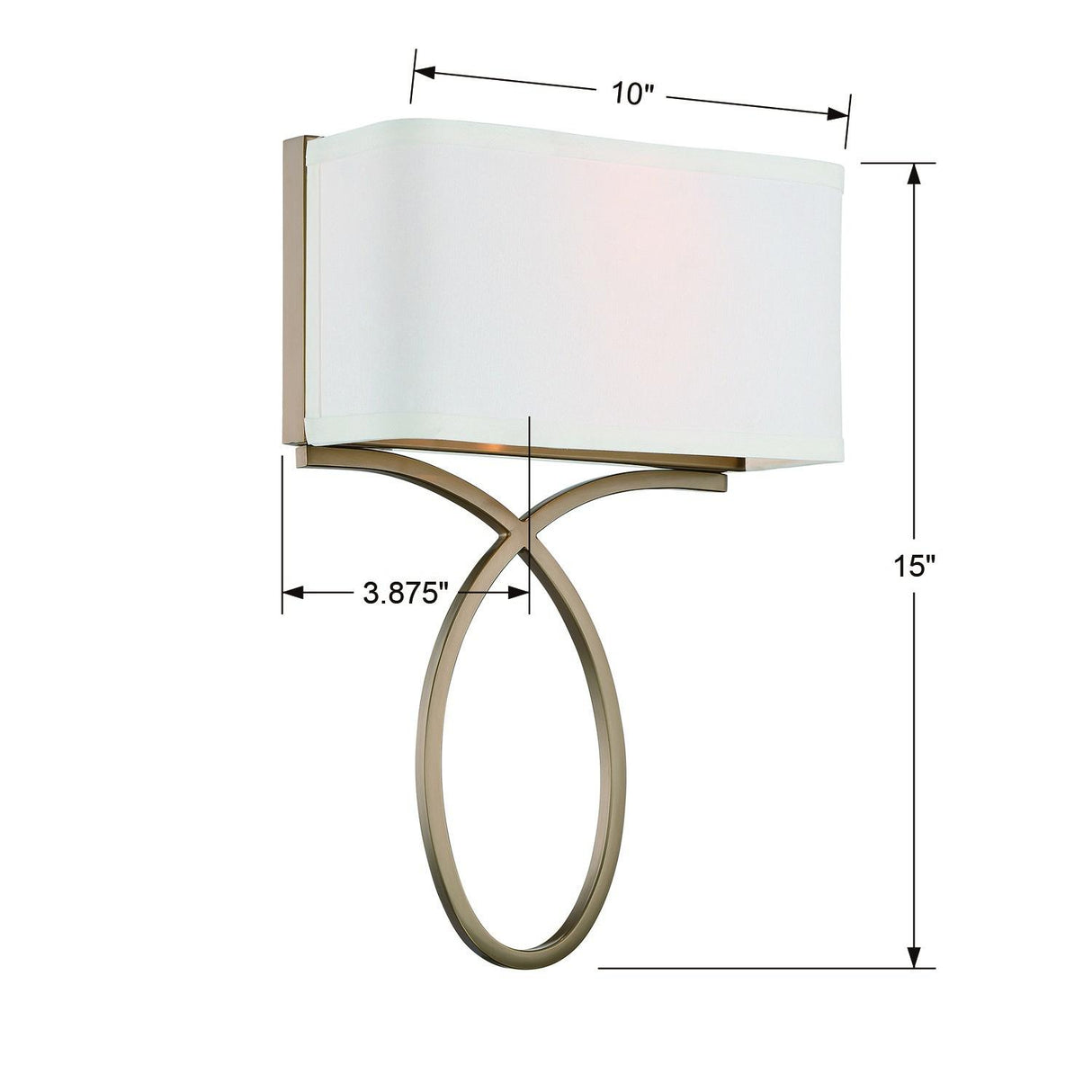 Crystorama Brinkley 2 Light Vibrant Gold Sconce