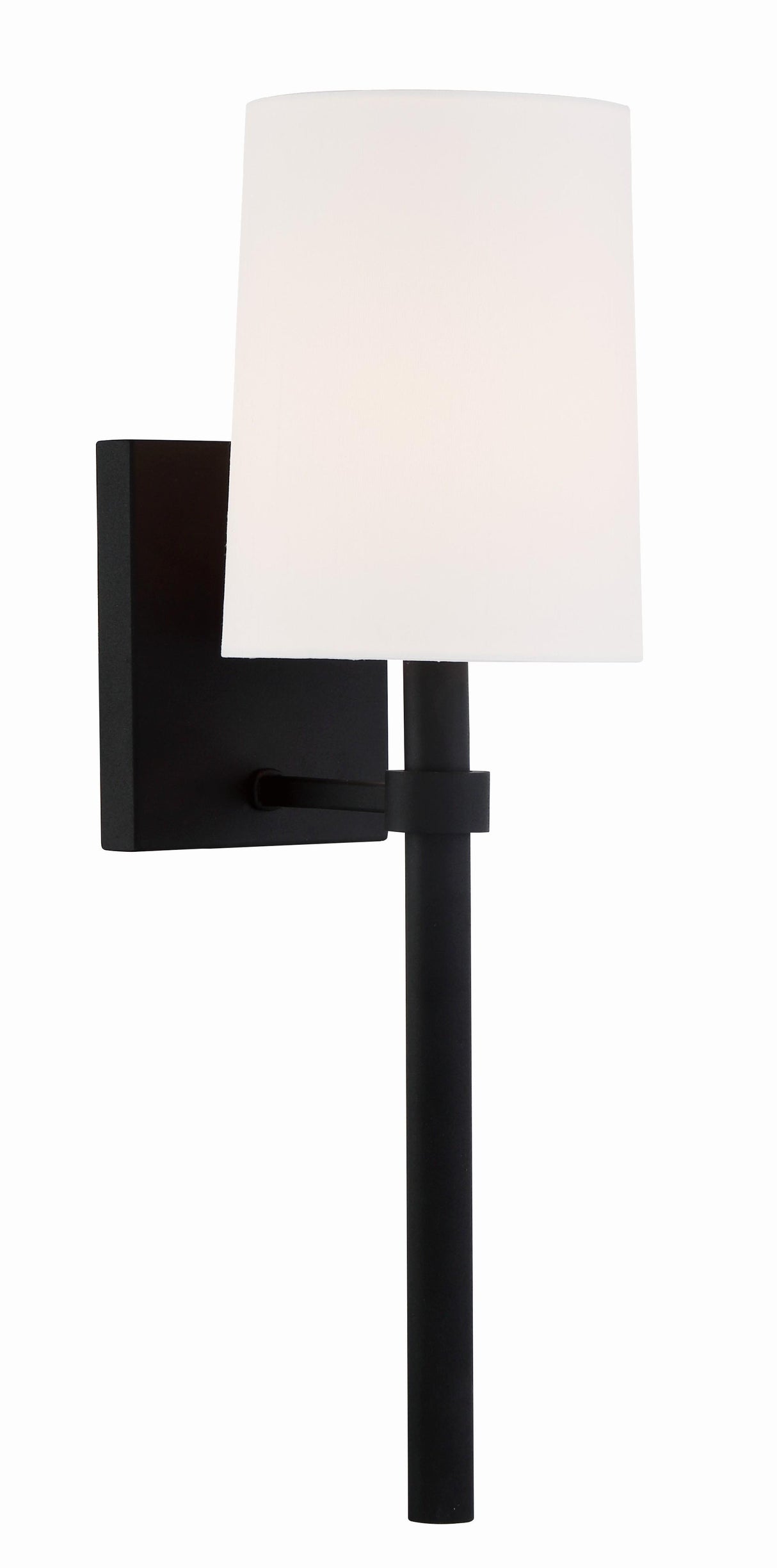 Crystorama Bromley 1 Light Black Forged Sconce