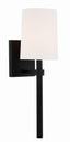 Crystorama Bromley 1 Light Black Forged Sconce