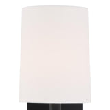 Crystorama Bromley 1 Light Black Forged Sconce