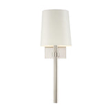 Crystorama Bromley 1 Light Polished Nickel Sconce