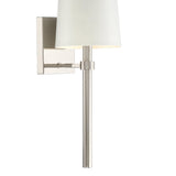Crystorama Bromley 1 Light Polished Nickel Sconce
