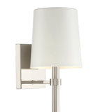 Crystorama Bromley 1 Light Polished Nickel Sconce