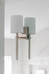 Crystorama Bromley 1 Light Polished Nickel Sconce