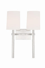 Crystorama Bromley 2 Light Polished Nickel Sconce