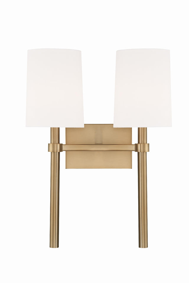 Crystorama Bromley 2 Light Vibrant Gold Sconce