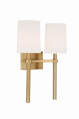 Crystorama Bromley 2 Light Vibrant Gold Sconce