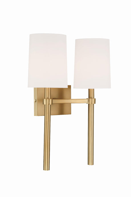 Crystorama Bromley 2 Light Vibrant Gold Sconce