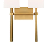 Crystorama Bromley 2 Light Vibrant Gold Sconce