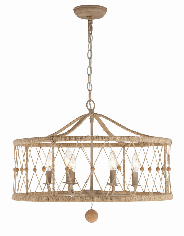 Crystorama Brixton 6 Light Burnished Silver Chandelier