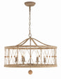 Crystorama Brixton 6 Light Burnished Silver Chandelier