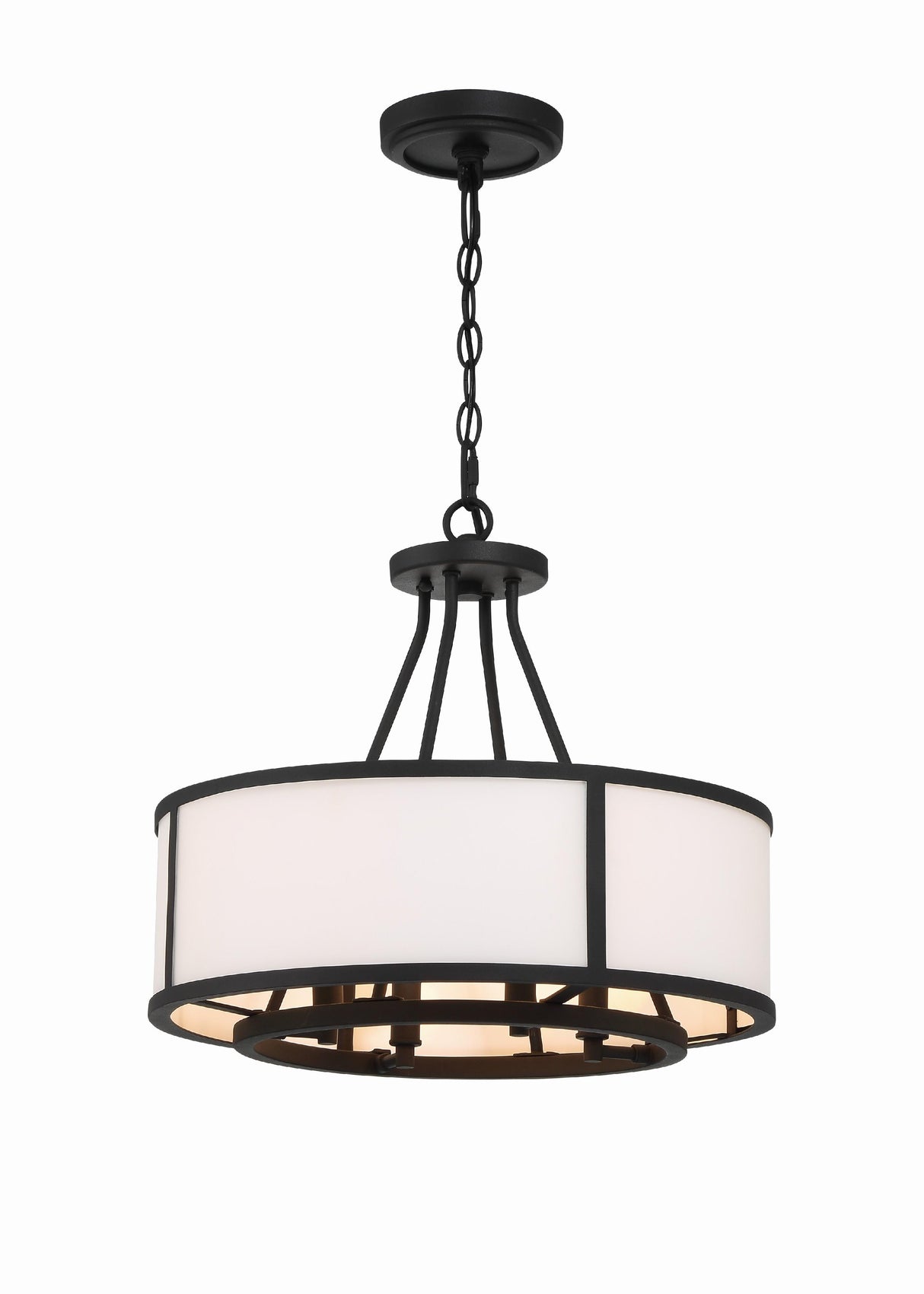 Crystorama Bryant 4 Light Black Forged Chandelier