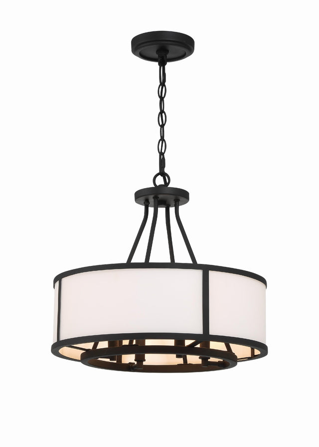 Crystorama Bryant 4 Light Black Forged Chandelier