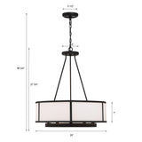 Crystorama Bryant 6 Light Black Forged Chandelier