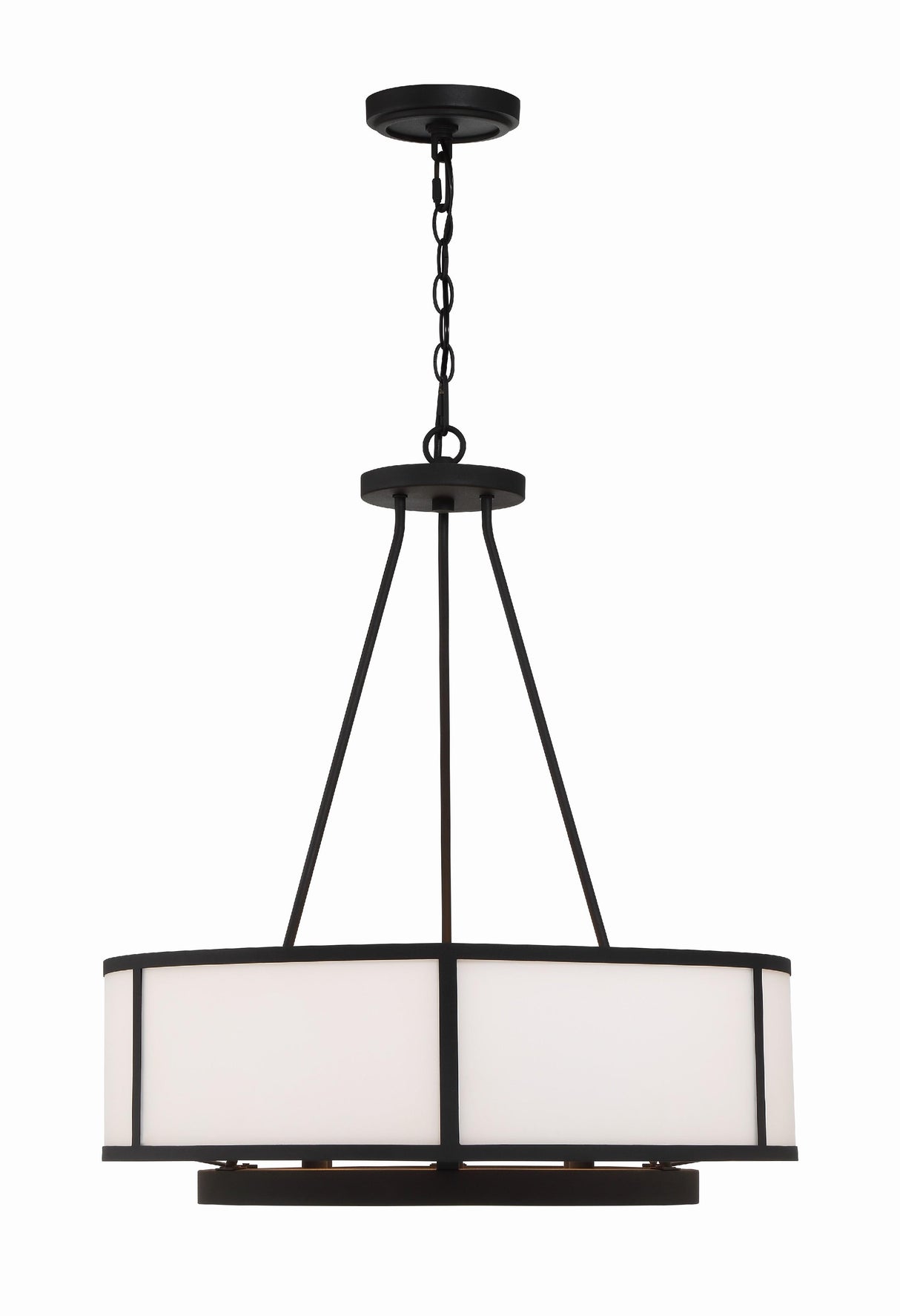 Crystorama Bryant 6 Light Black Forged Chandelier