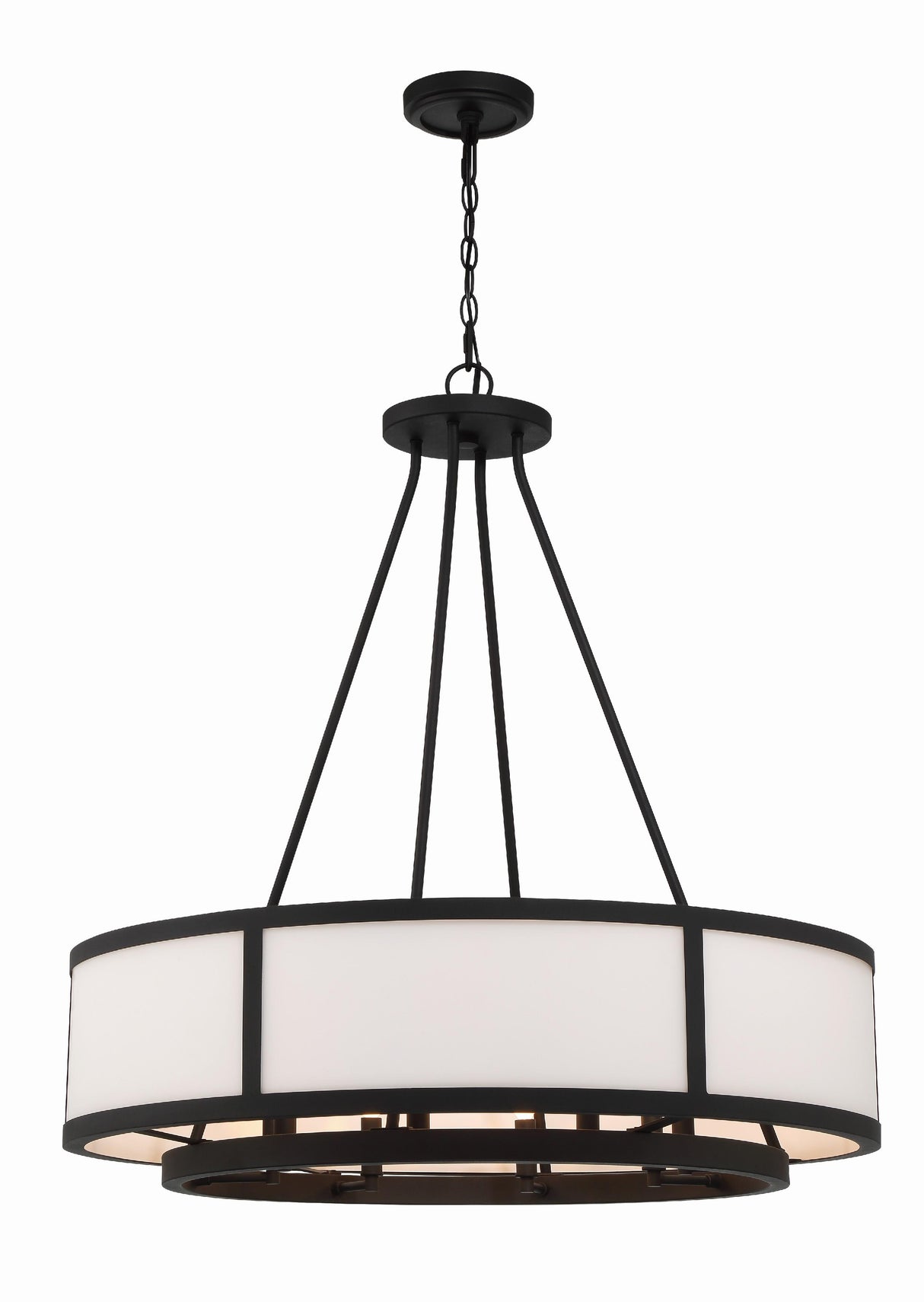 Crystorama Bryant 8 Light Black Forged Chandelier