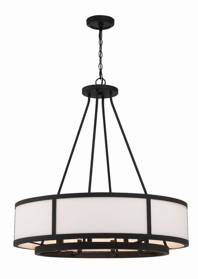 Crystorama Bryant 8 Light Black Forged Chandelier
