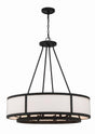 Crystorama Bryant 8 Light Black Forged Chandelier