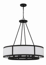 Crystorama Bryant 8 Light Black Forged Chandelier
