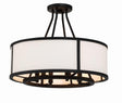 Crystorama Bryant 4 Light Black Forged Semi Flush Mount