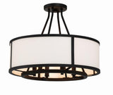 Crystorama Bryant 4 Light Black Forged Semi Flush Mount