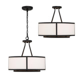 Crystorama Bryant 4 Light Black Forged Semi Flush Mount