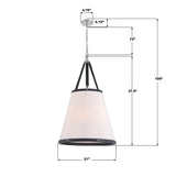 Crystorama Libby Langdon Callahan 6 Light Polished Nickel Pendant
