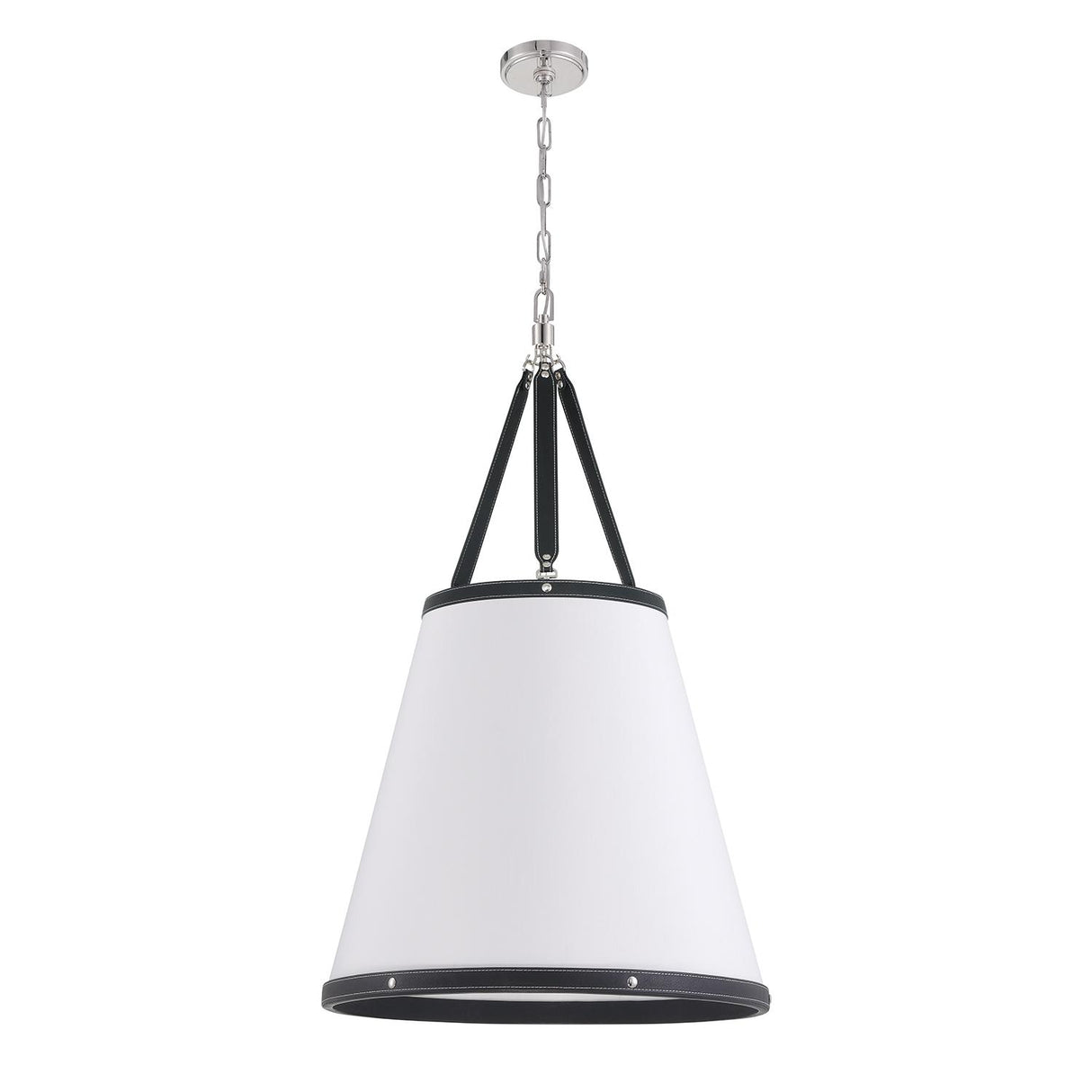 Crystorama Libby Langdon Callahan 6 Light Polished Nickel Pendant