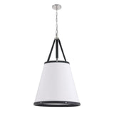 Crystorama Libby Langdon Callahan 6 Light Polished Nickel Pendant