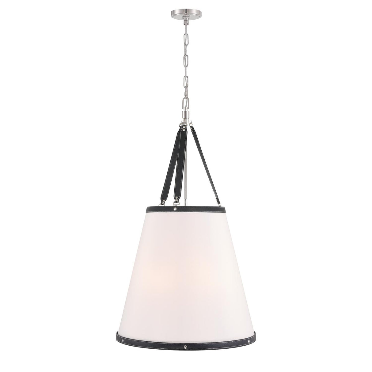 Crystorama Libby Langdon Callahan 6 Light Polished Nickel Pendant